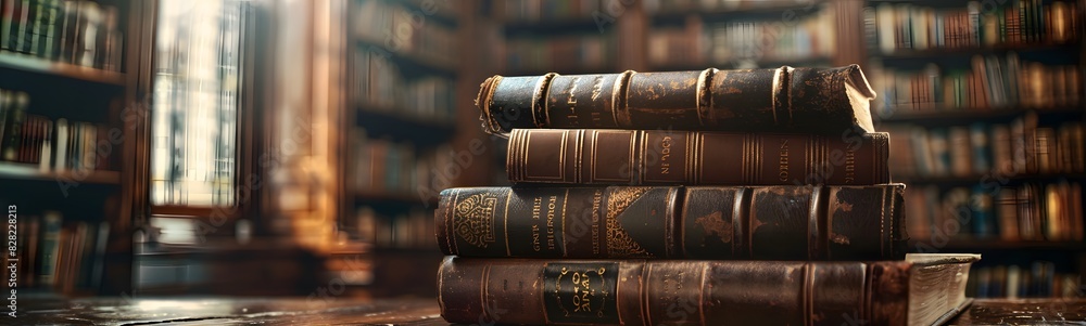 Fototapeta premium book on library
