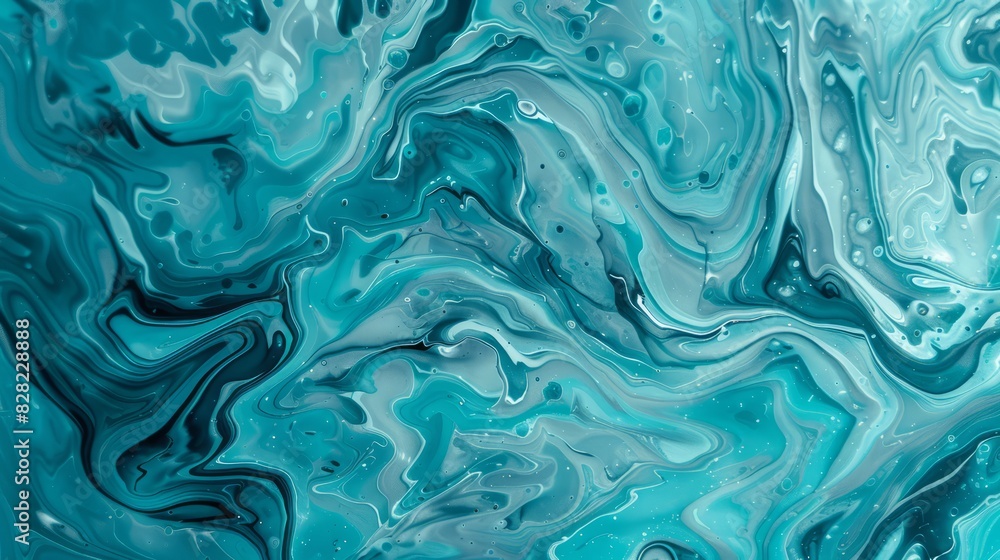 teal fluid art marbling paint textured background teal fluid art marbling paint textured background