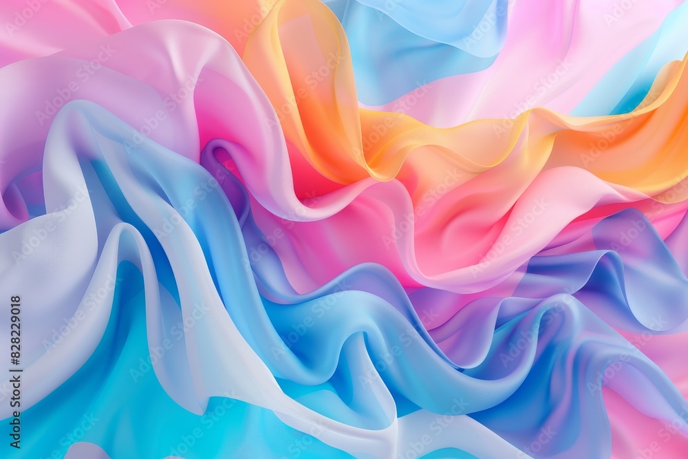 Fototapeta premium A colorful piece of fabric with a rainbow pattern