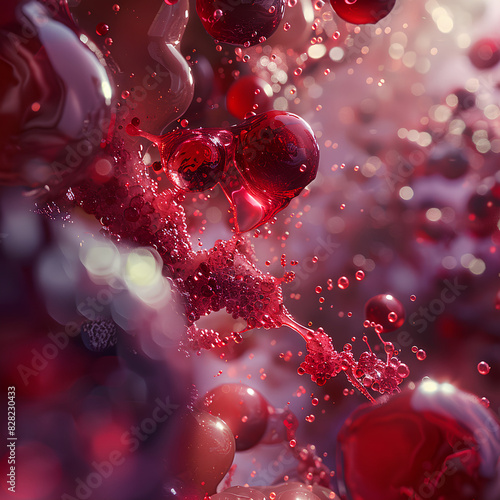 background with blood bubbles