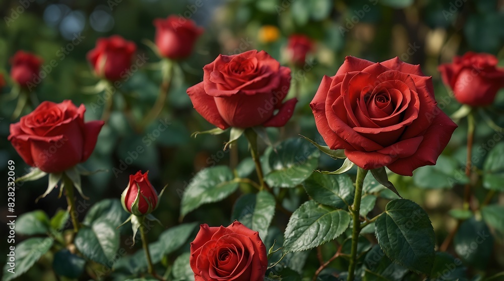 red rose, white rose, orange rose in garden red rose, white rose, orange rose in garden