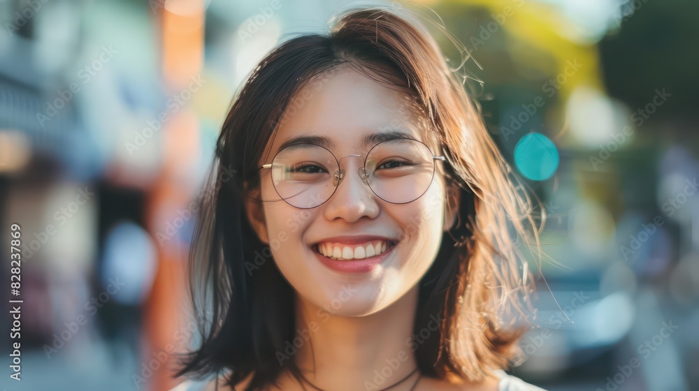 portrait of a woman smiling portrait of a woman smiling