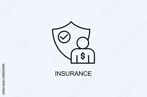 Insurance Vector Icon Or Logo Illustration