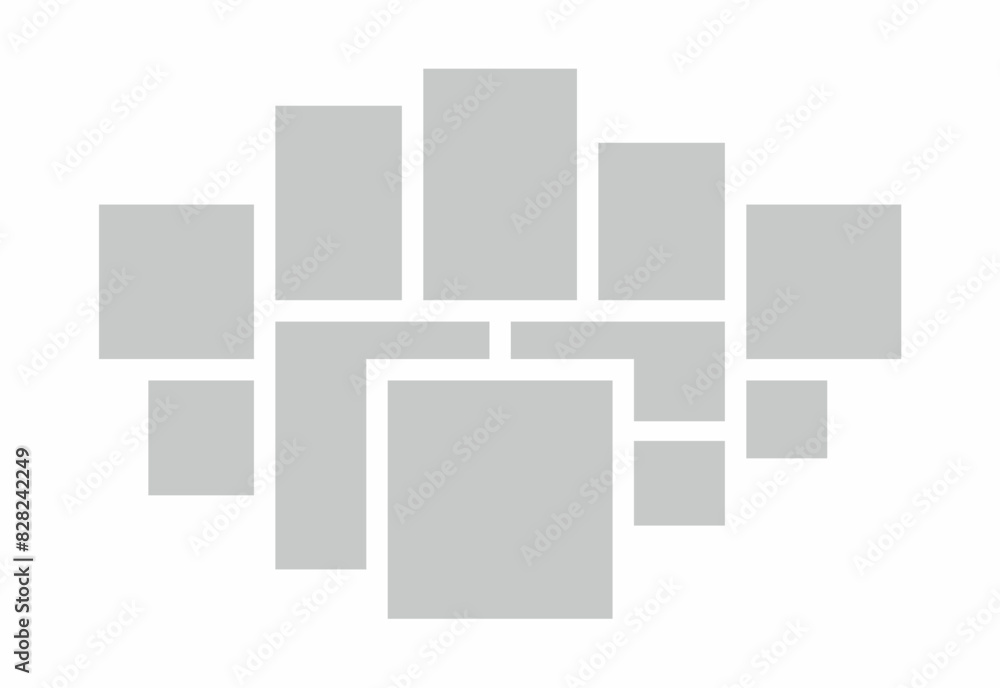 Pictures or photos frame collage. comics page grid layout abstract photo frames and digital photo wall template Pictures or photos frame collage. comics page grid layout abstract photo frames and digital photo wall template