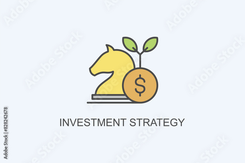 Investment Strategy Vector Icon Or Logo Illustration