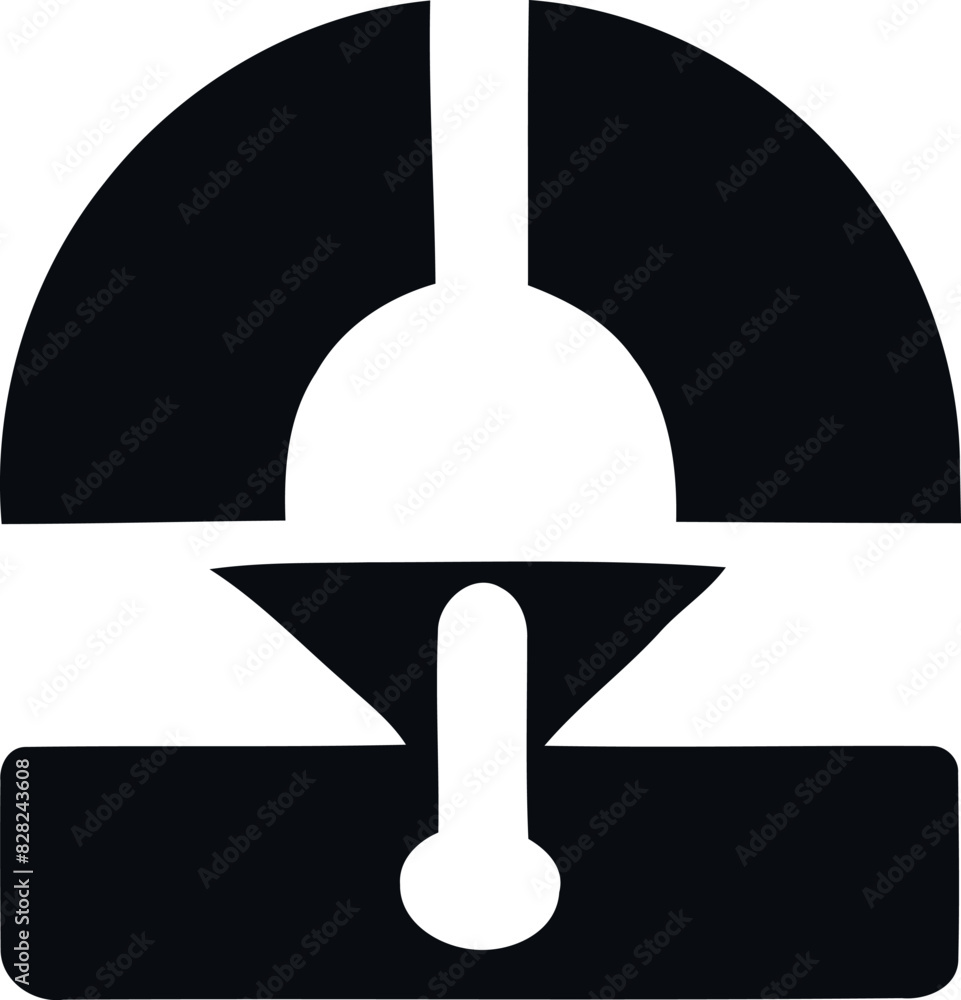 Obraz premium Logo with a stylized gear, representing mechanical or technical services..