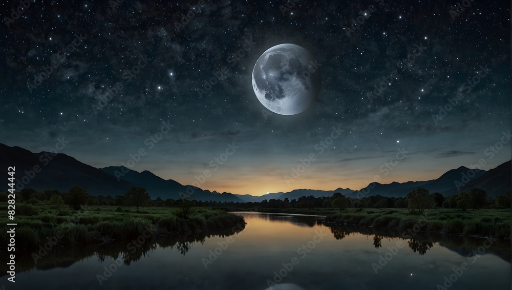 A poem about the moon casting its silver glow over a tranquil, midnight landscape ai_generated A poem about the moon casting its silver glow over a tranquil, midnight landscape ai_generated