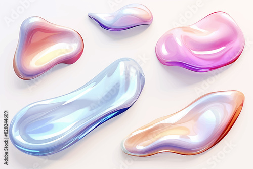 Set of abstract modern graphic elements. Dynamical colored forms and line. Gradient abstract banners with flowing liquid shapes. Template for the design of a logo, flyer or presentation.