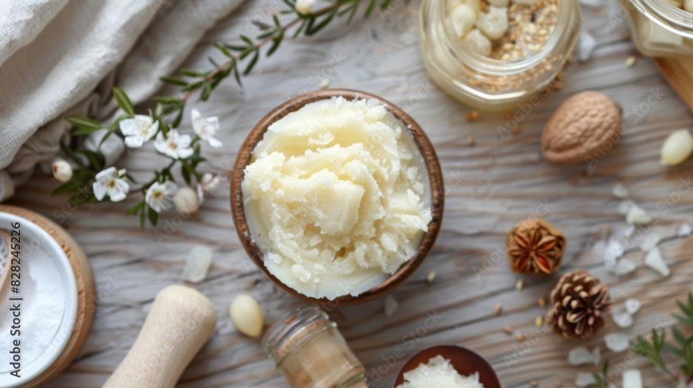 Shea butter is a key ingredient in homemade skin care recipes. Shea butter is a key ingredient in homemade skin care recipes.