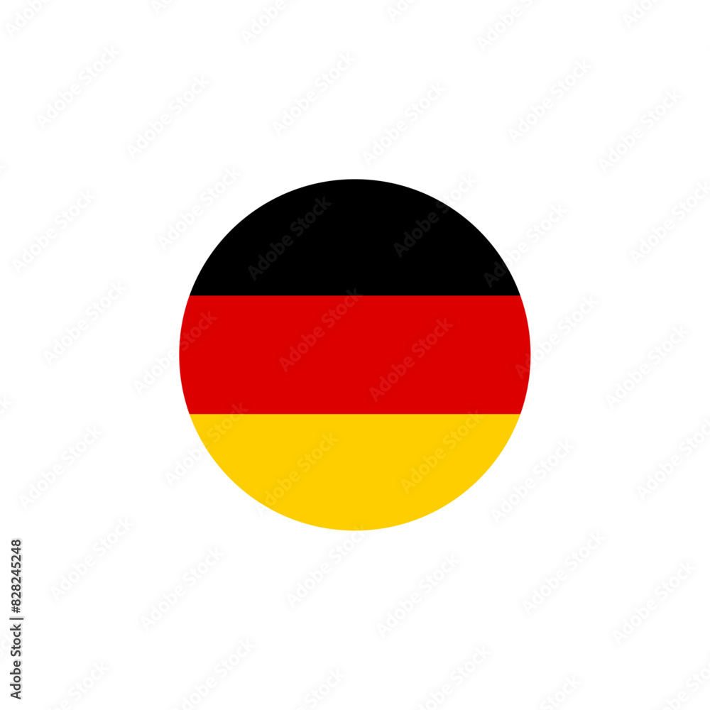 Round Germany flag emblem design element Round Germany flag emblem design element