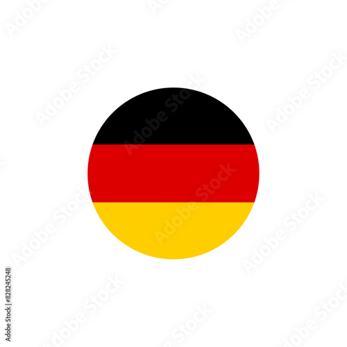 Round Germany flag emblem design element