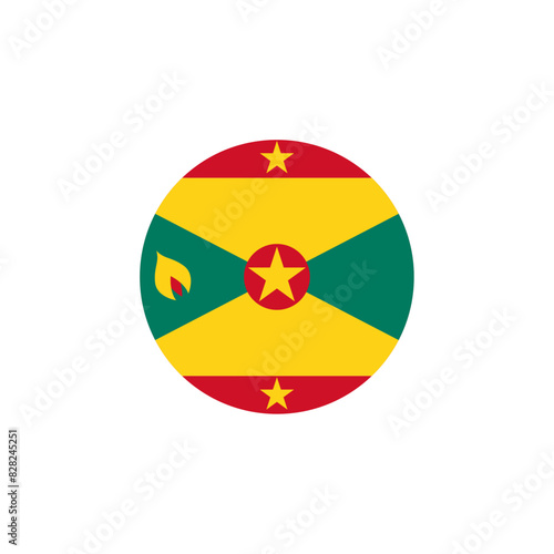 Round Grenada flag emblem design element Free Download Round Grenada flag emblem design element - GFXLoad