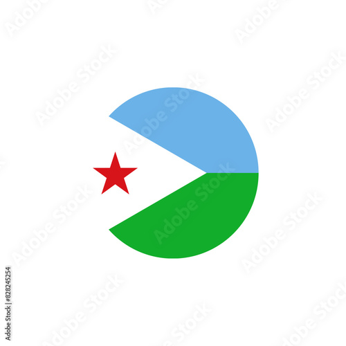 Round Djibouti flag emblem design element Free Download Round Djibouti flag emblem design element - GFXLoad