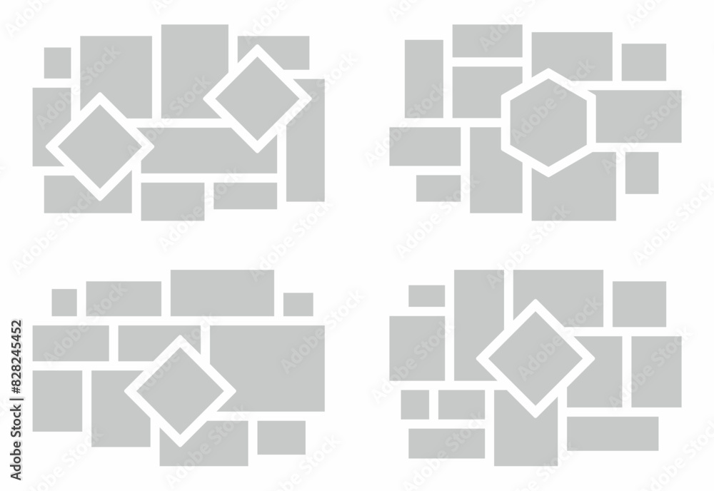 Set Pictures or photos frame collage abstract photo frames and digital photo wall template Set Pictures or photos frame collage abstract photo frames and digital photo wall template