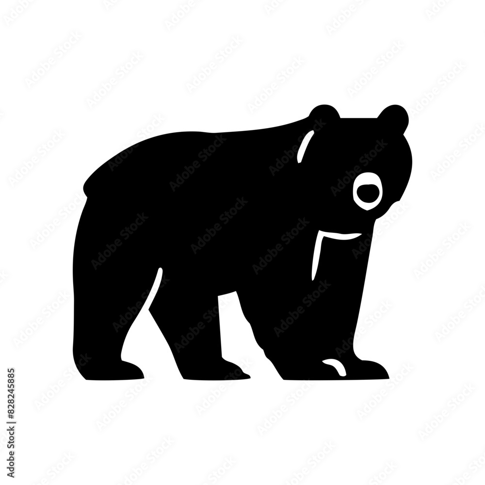 Vector silhouette of a bear in various poses. simple design Vector silhouette of a bear in various poses. simple design