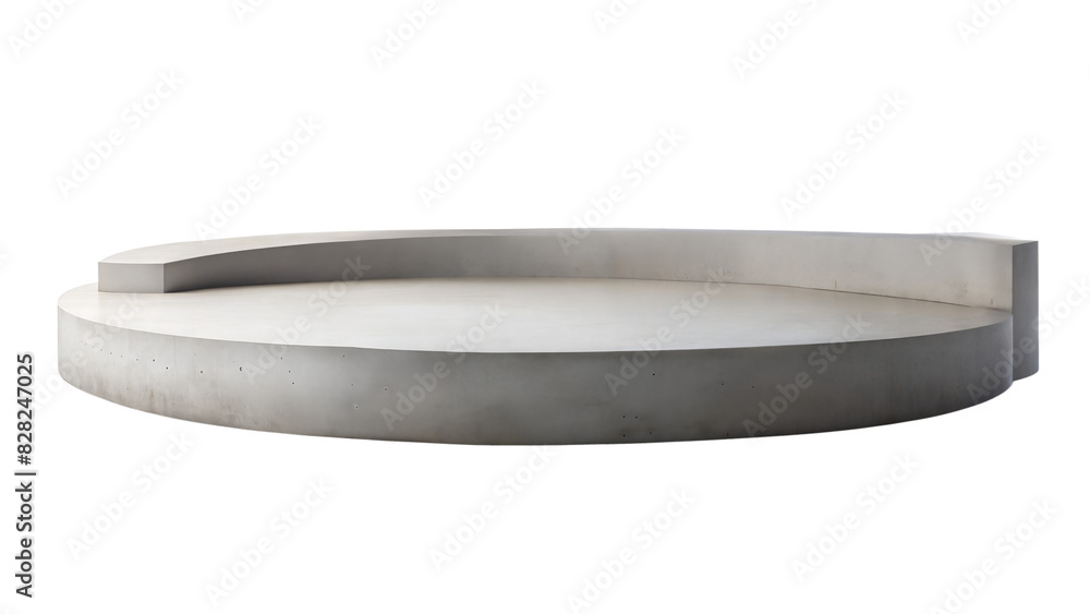 Curved Concrete Platform – Smooth Finish: A smooth finish curved concrete platform, ideal for sleek and modern product displays, isolated on a white background.
Curved Concrete Platform – Smooth Finish: A smooth finish curved concrete platform, ideal for sleek and modern product displays, isolated on a white background.
