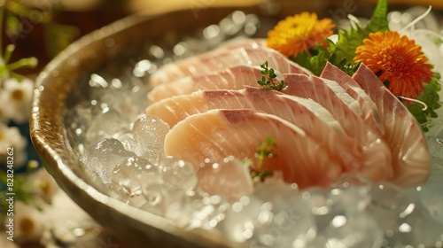 Raw fish dish Sashimi photo