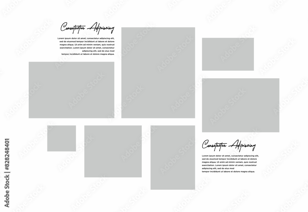 Pictures or photos frame collage. comics page grid layout abstract photo frames and digital photo wall template Pictures or photos frame collage. comics page grid layout abstract photo frames and digital photo wall template