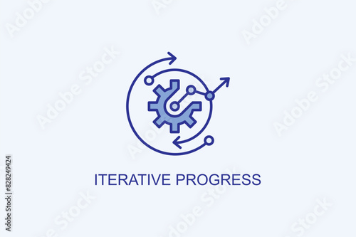 Iterative Progress Vector Icon Or Logo Illustration