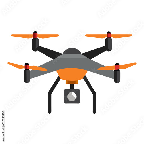 A drone with a camera is airborne, capturing images with its attached camera