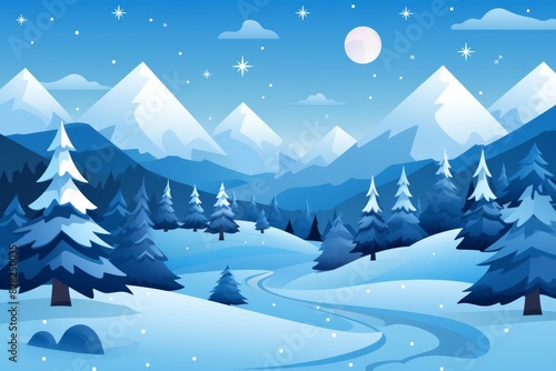 Abstract winter ecology background with snowflakes and icy texture for environmental concepts