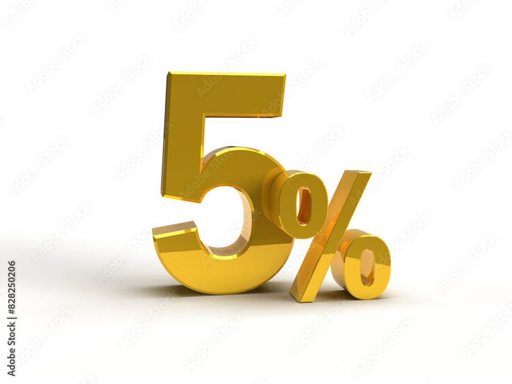 5 percent. 3D rendering. 5 percent. 3D rendering.