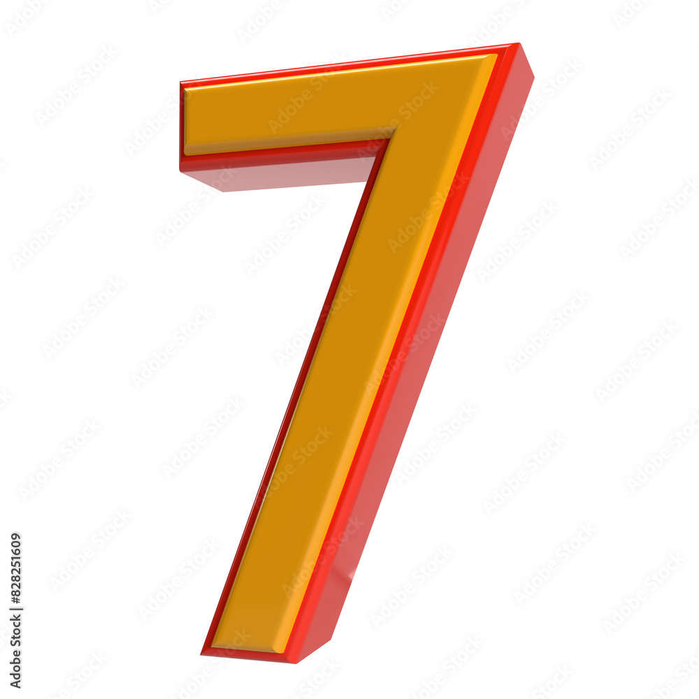7 number 3d 7 number 3d