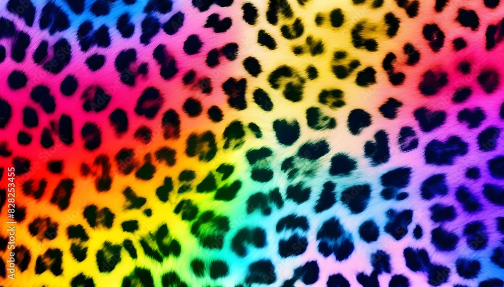 Obraz premium leopard skin texture colorful background