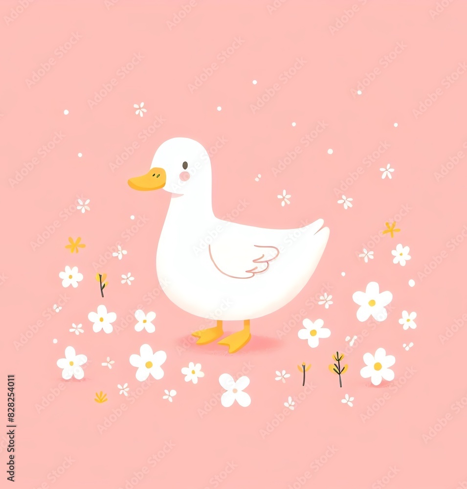 A cute illustration of a duck A cute illustration of a duck