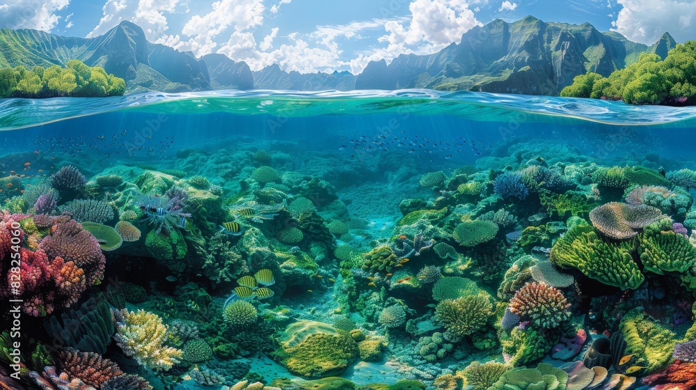 Illuminate the intricate beauty of underwater habitats with captivating