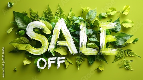 Imagine a bright lime yellow solid background with white text that reads "SALE OFF 40%"
