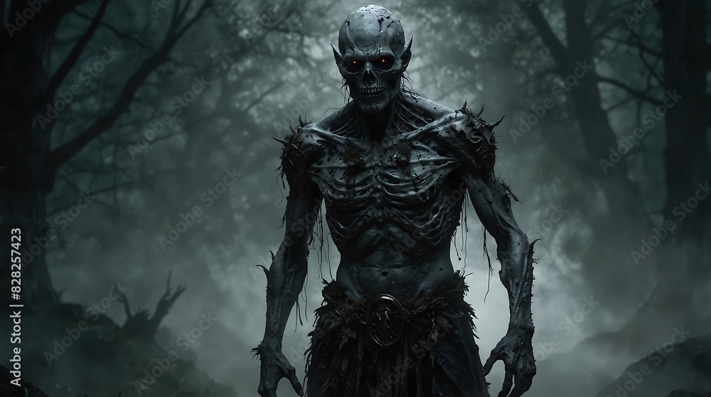 Dark halloween The devil lives in the forest. Spirits that live in the forest, mysterious things Dark halloween The devil lives in the forest. Spirits that live in the forest, mysterious things