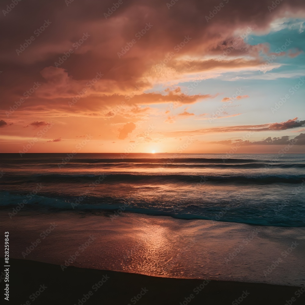 Fototapeta premium sunset over the sea