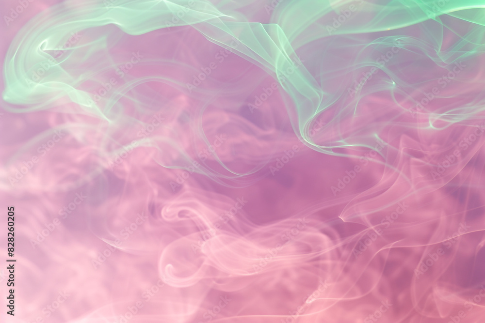 Fototapeta premium A concert backdrop featuring soft pink smoke accented with vibrant neon green details.