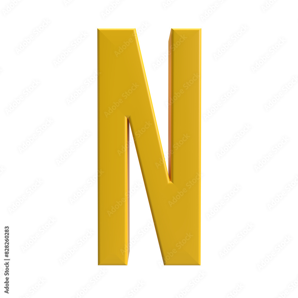 N letter 3d N letter 3d