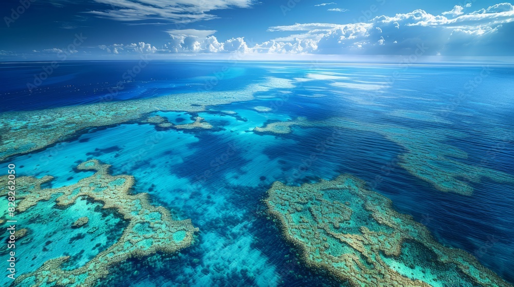 Fototapeta premium Snorkeling Exploration Dive beneath the surface of the crystal-clear underwater landscape