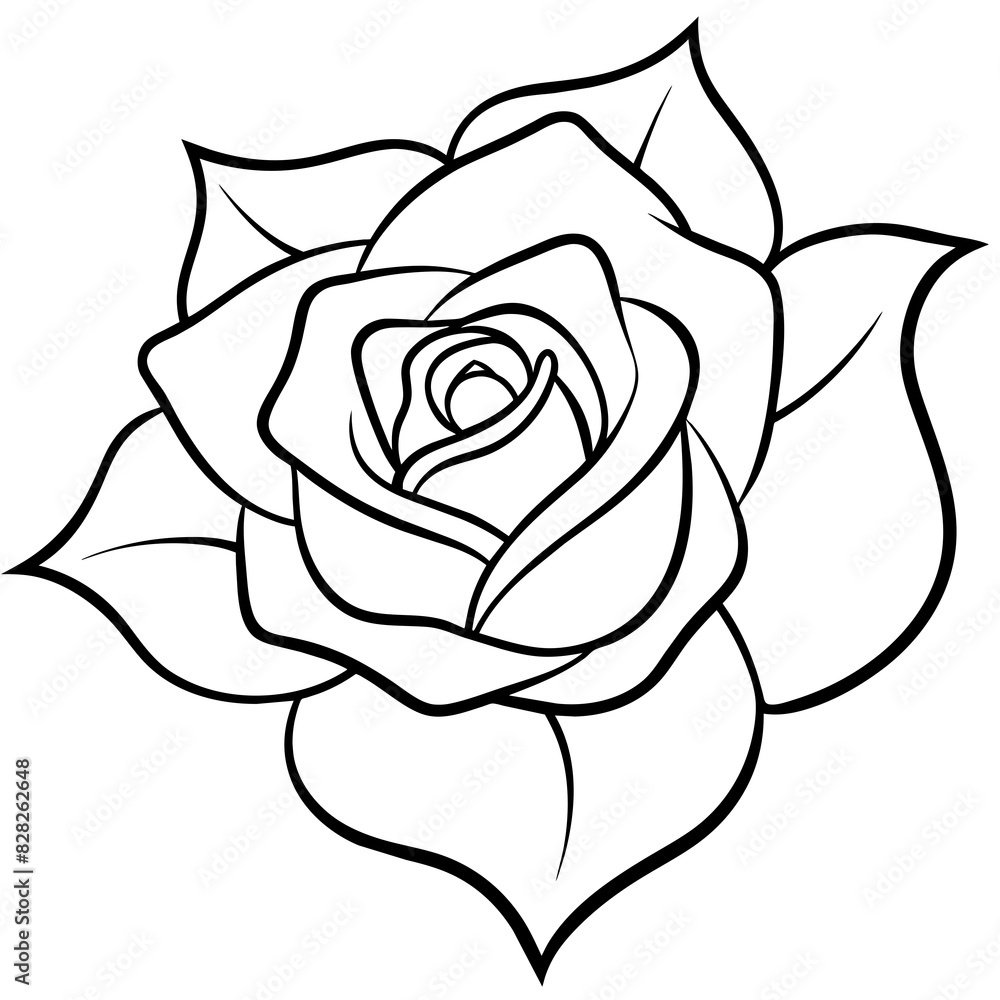 Set of hand drawn rose vector. Set of hand drawn rose vector.