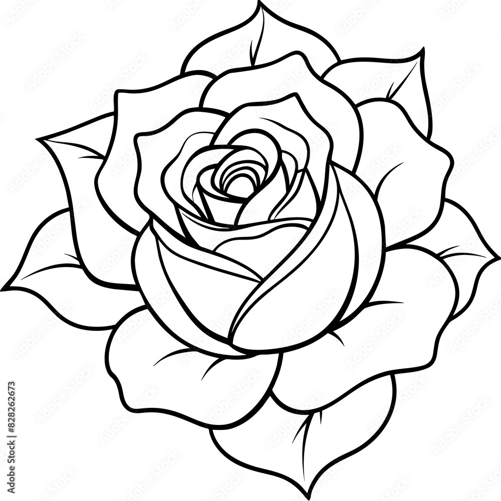 Set of hand drawn rose vector. Set of hand drawn rose vector.