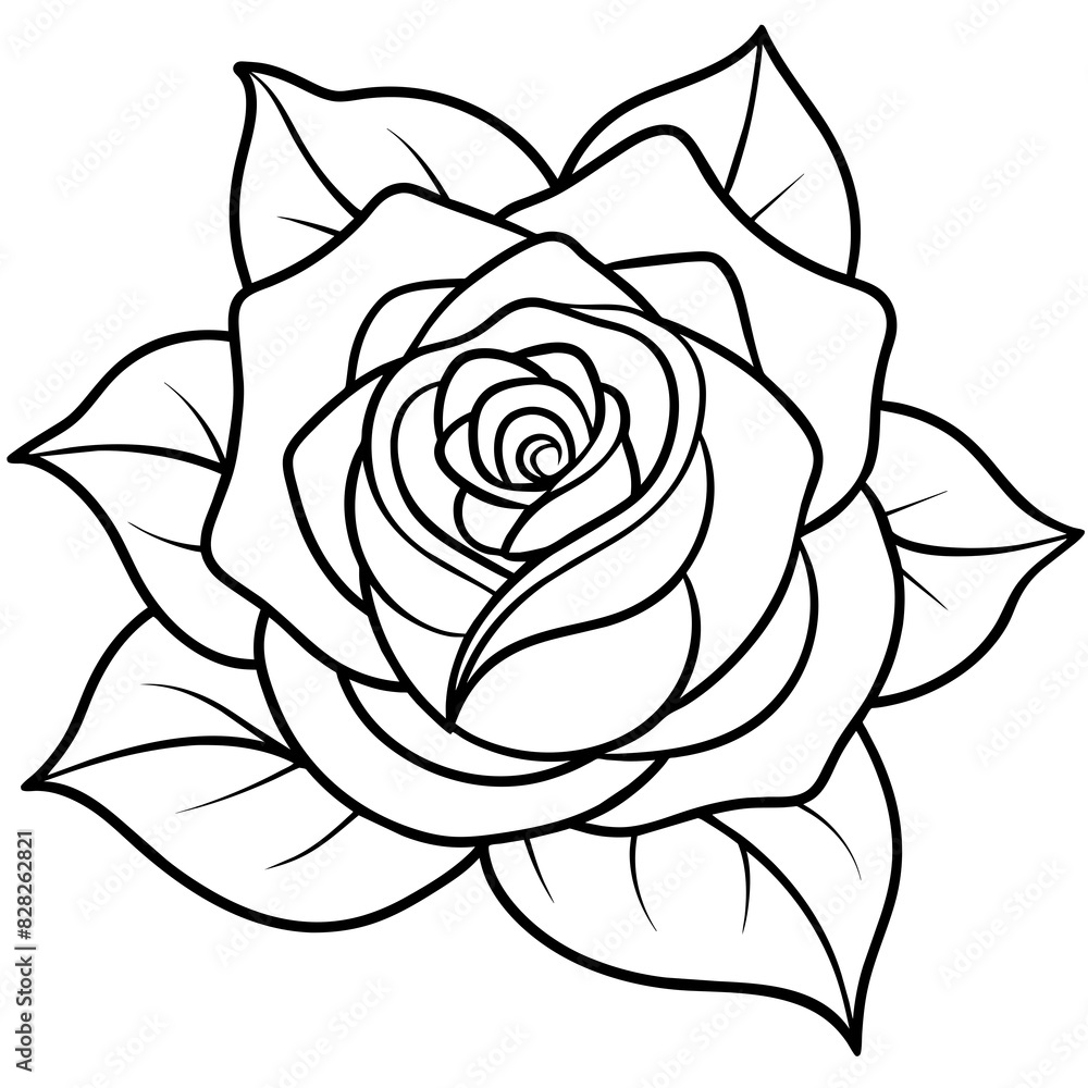 Set of hand drawn rose vector. Set of hand drawn rose vector.