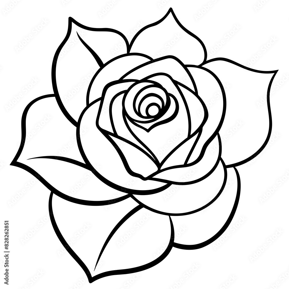 Set of hand drawn rose vector. Set of hand drawn rose vector.