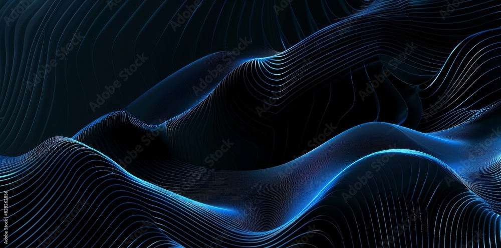 Abstract black background with blue glowing lines, futuristic design in the concept of technology style. Abstract dark background vector illustration with light and shadow effects. Vector illustration Abstract black background with blue glowing lines, futuristic design in the concept of technology style. Abstract dark background vector illustration with light and shadow effects. Vector illustration