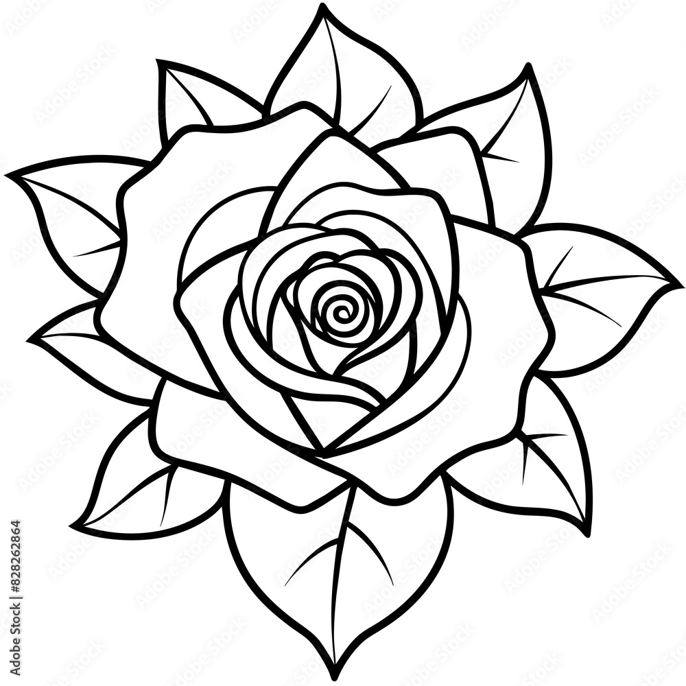 Set of hand drawn rose vector. Set of hand drawn rose vector.