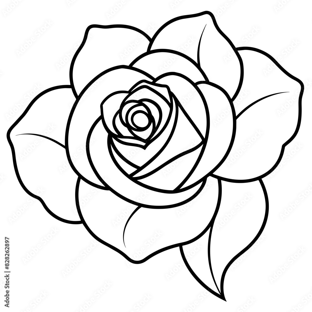 Set of hand drawn rose vector. Set of hand drawn rose vector.