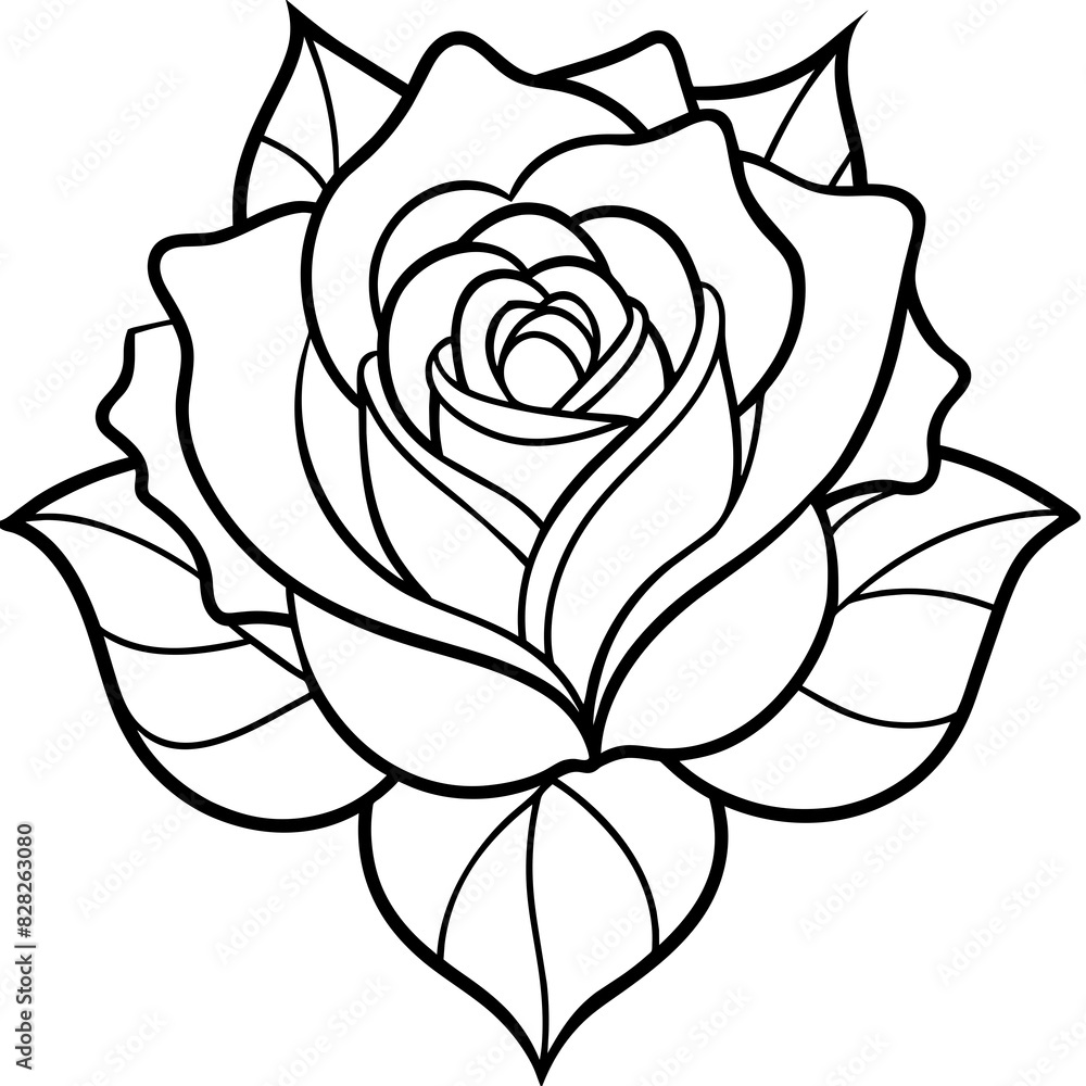 Set of hand drawn rose vector. Set of hand drawn rose vector.