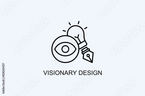 Visionary Design Vector Icon Or Logo Illustration