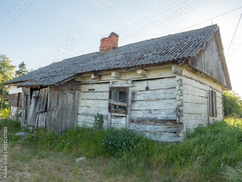 Fototapeta Dom, stary, kryty strzechą