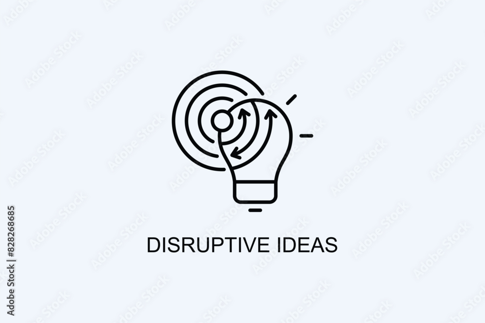Disruptive Ideas Vector Icon Or Logo Illustration Disruptive Ideas Vector Icon Or Logo Illustration