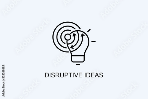 Disruptive Ideas Vector Icon Or Logo Illustration