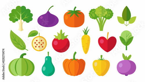 Vegetables Icons on a white background