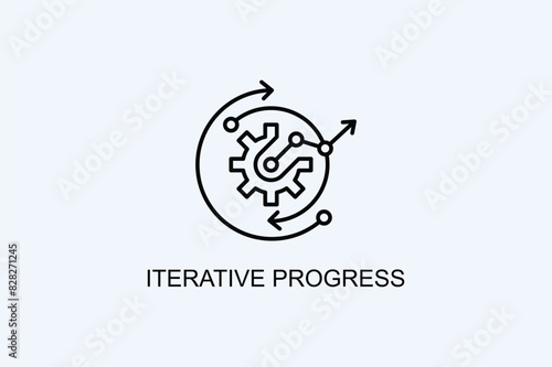 Iterative Progress Vector Icon Or Logo Illustration